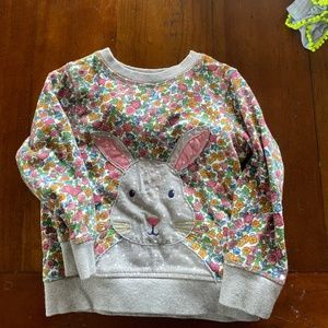 Mini Boden floral bunny sweatshirt